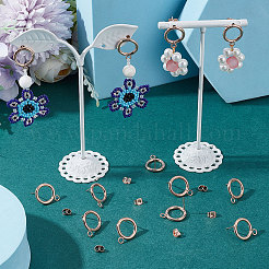 20Pcs 304 Stainless Steel Ring Stud Earring Findings&nbsp;STAS-BBC0001-76RG