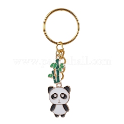 Panda & Bamboo Alloy Enamel Pendant Keychains&nbsp;KEYC-JKC00629