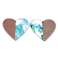 Resin & Walnut Wood Pendants&nbsp;RESI-R428-05