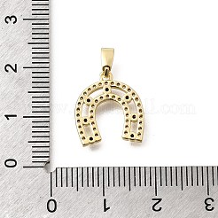 Brass Cubic Zirconia Charms&nbsp;KK-B187-19G