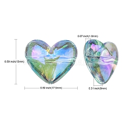 Plating AB Color Transparent Acrylic Beads&nbsp;PACR-CJ0001-15