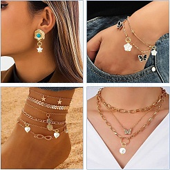 40Pcs 4 Styles Plastic Imitation Pearl Pendants&nbsp;PALLOY-YW00192