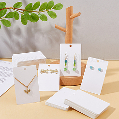 150Pcs Rectangle Paper One Pair Earring Display Cards with Hanging Hole&nbsp;CDIS-DC0001-02A