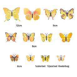 6 Colors Artificial Plastic Butterfly Decorations&nbsp;DJEW-CJ0001-01