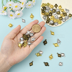 72Pcs 12 Styles Tibetan Style Alloy Pendants&nbsp;FIND-SC0019-42