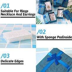 Rectangle Paper Jewelry Gift Boxes with Bowknot&nbsp;CON-TAC0010-79B