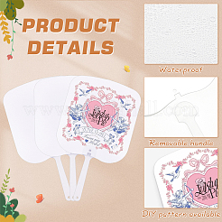 Fan Plastic Heat Transfer Blanks&nbsp;DIY-WH0580-53