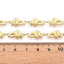 Ocean Theme Brass Dolphin Link Chains&nbsp;CHC-T017-01D