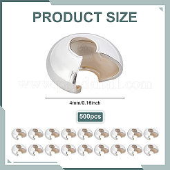 500Pcs Iron Crimp Beads Covers&nbsp;IFIN-ME0001-23B