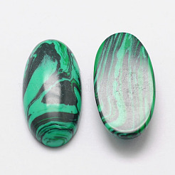 Dyed Oval Synthetic Malachite Cabochons&nbsp;G-K020-18x13mm-10