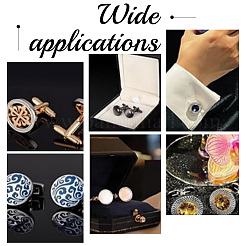 30Pcs 2 Colors Brass Cufflinks for Men&nbsp;FIND-HY0003-47