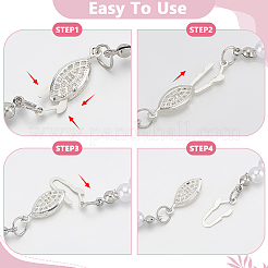 40Sets 4 Colors 304 Stainless Steel Box Clasps&nbsp;STAS-PH0001-73
