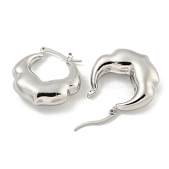 Rack Plating Brass Hoop Earrings&nbsp;EJEW-M247-07P