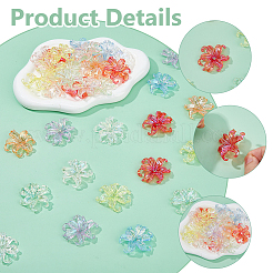 48Pcs 8 Colors Transparent Acrylic Beads&nbsp;OACR-DC0001-52