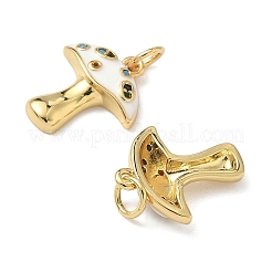 Brass Micro Pave Cubic Zirconia Pendants&nbsp;KK-P326-10G-02
