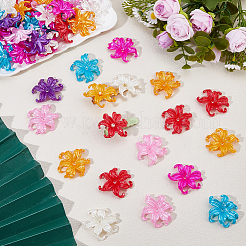 70Pcs 7 Colors Opaque Acrylic Bead Caps&nbsp;OACR-DC0001-51