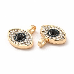 Rack Plating Eco-friendly Alloy Rhinestone Charms&nbsp;FIND-A025-09G