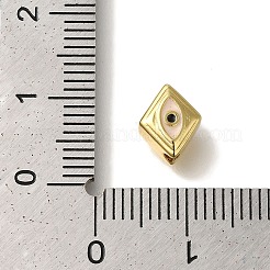 Rack Plating Brass Enamel Beads&nbsp;KK-U019-03G