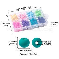 176Pcs 8 Colors Handmade Polymer Clay Beads&nbsp;CLAY-YW0001-81
