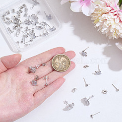 Brass Stud Earring Findings&nbsp;KK-ME0002-58