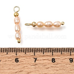 Natural Freshwater Pearl Beaded Pendants&nbsp;PA-CBAF2FA-01G