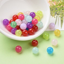 Imitation Jade Acrylic Beads&nbsp;X-SACR-S188-10mm-M