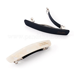 2Pcs 2 Colors Cellulose Acetate and Iron Hair Barrettes for Women Girl&nbsp;PHAR-TADJ0001-01A