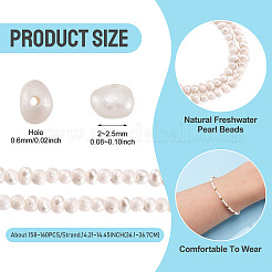 1 Strand Natural Cultured Freshwater Pearl Beads Strands&nbsp;PEAR-TA0001-49