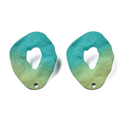 Spray Painted Iron Stud Earring Findings&nbsp;IFIN-N008-022A