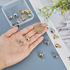 16Pcs 8 Style Alloy Clip-on Earring Findings&nbsp;FIND-CA0008-23