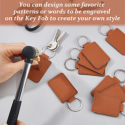16Pcs Rectangle PU Leather Keychains&nbsp;KEYC-DC0001-45B