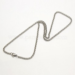 Tarnish Resistant Trendy Men's 304 Stainless Steel Cross Rolo Chain Necklaces&nbsp;NJEW-M077-D-03