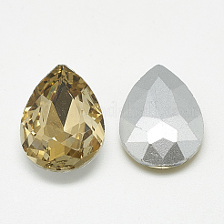 Pointed Back Glass Rhinestone Cabochons&nbsp;RGLA-T081-6x8mm-04