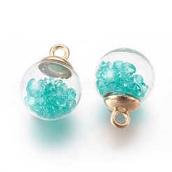 Transparent Glass Bottle Pendants&nbsp;GLAA-L018-M