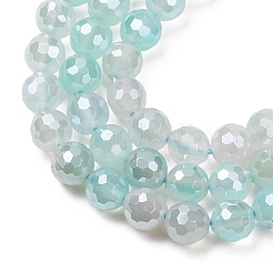 Electroplated Natural Agate Beads Strands&nbsp;G-B191-A07-6mm-14