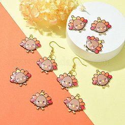 10Pcs 5 Style Cute Printed Alloy Pendants&nbsp;ENAM-YW0003-46A