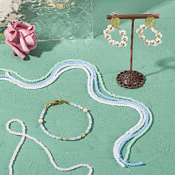 5 Strand 5 Colors Imitation Jade Glass Beads Strands&nbsp;EGLA-TA0001-51