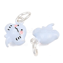 Alloy with Light Sky Blue Enamel Pendants&nbsp;AL-CBA415D-39S