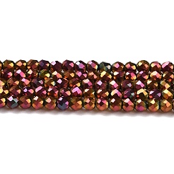 Electroplate Glass Beads Strands&nbsp;GLAA-H021-01A-FP10