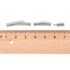 Tarnish Resistant Column 304 Stainless Steel Bayonet Necklace Clasps&nbsp;STAS-O035-05