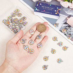 50Pcs Alloy Enamel Pendants&nbsp;ENAM-SC0007-75