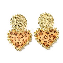 Alloy Acrylic Dangle Stud Earrings&nbsp;EJEW-V009-01G-01