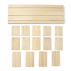 3-Slot Wooden Earring Display Card Stands&nbsp;LS-EDIS-R027-01B-03