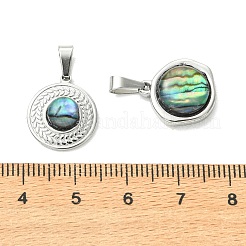 Natural Paua Shell & Acrylic  Pendants&nbsp;PALLOY-JF05942-02