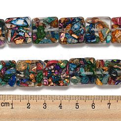 Dyed Natural Imperial Jasper with Resin Beads Strands&nbsp;G-G083-C05-01