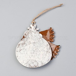 Christmas Snowman Iron Ornaments&nbsp;HJEW-G013-06B