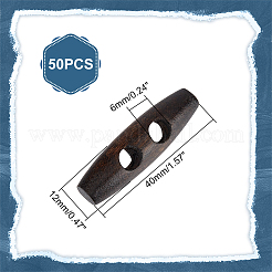 50Pcs 2-Hole Wood Buttons&nbsp;BUTT-UN0001-28A-01