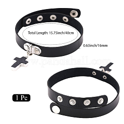 1Pc PU Leather Adjustable Choker Necklaces&nbsp;NJEW-CL0001-01