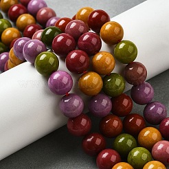 Dyed Natural Malaysia Jade Beads Strands&nbsp;G-G021-02C-14