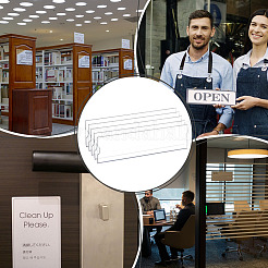 Self Adhesive Acrylic Wall Sign Holder Frame&nbsp;FIND-WH0435-08